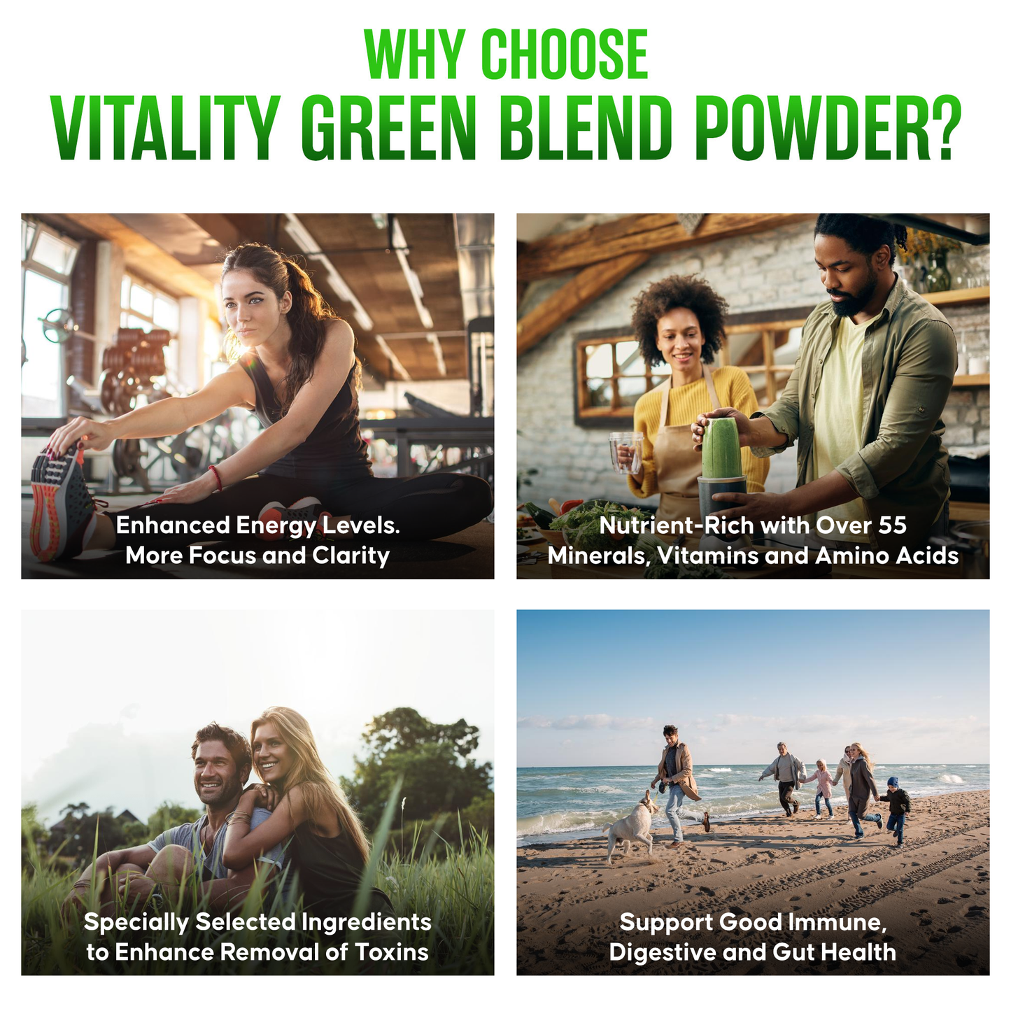 Vitality Green Blend Powder - Organic Energy Greens