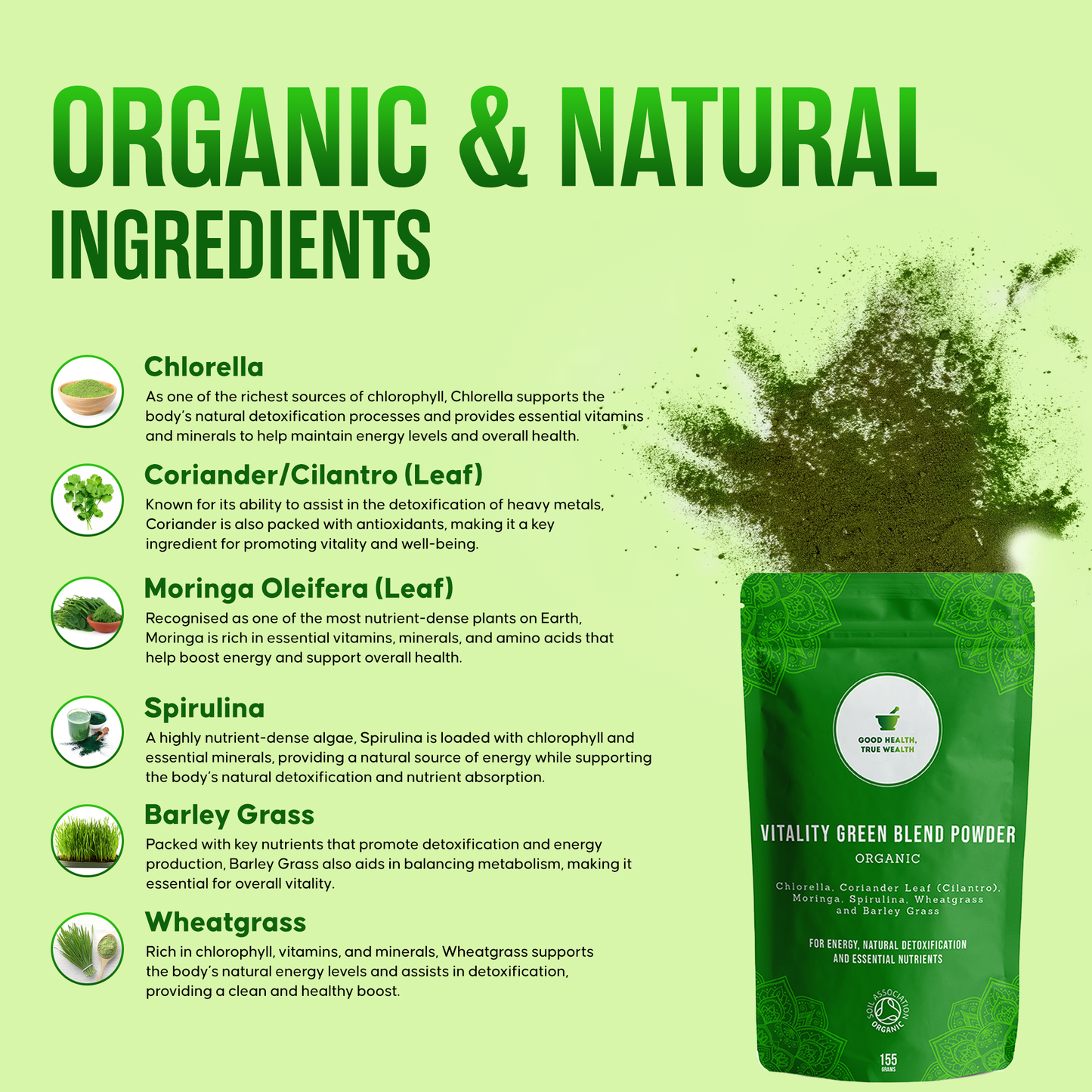 Vitality Green Blend Powder - Organic Energy Greens