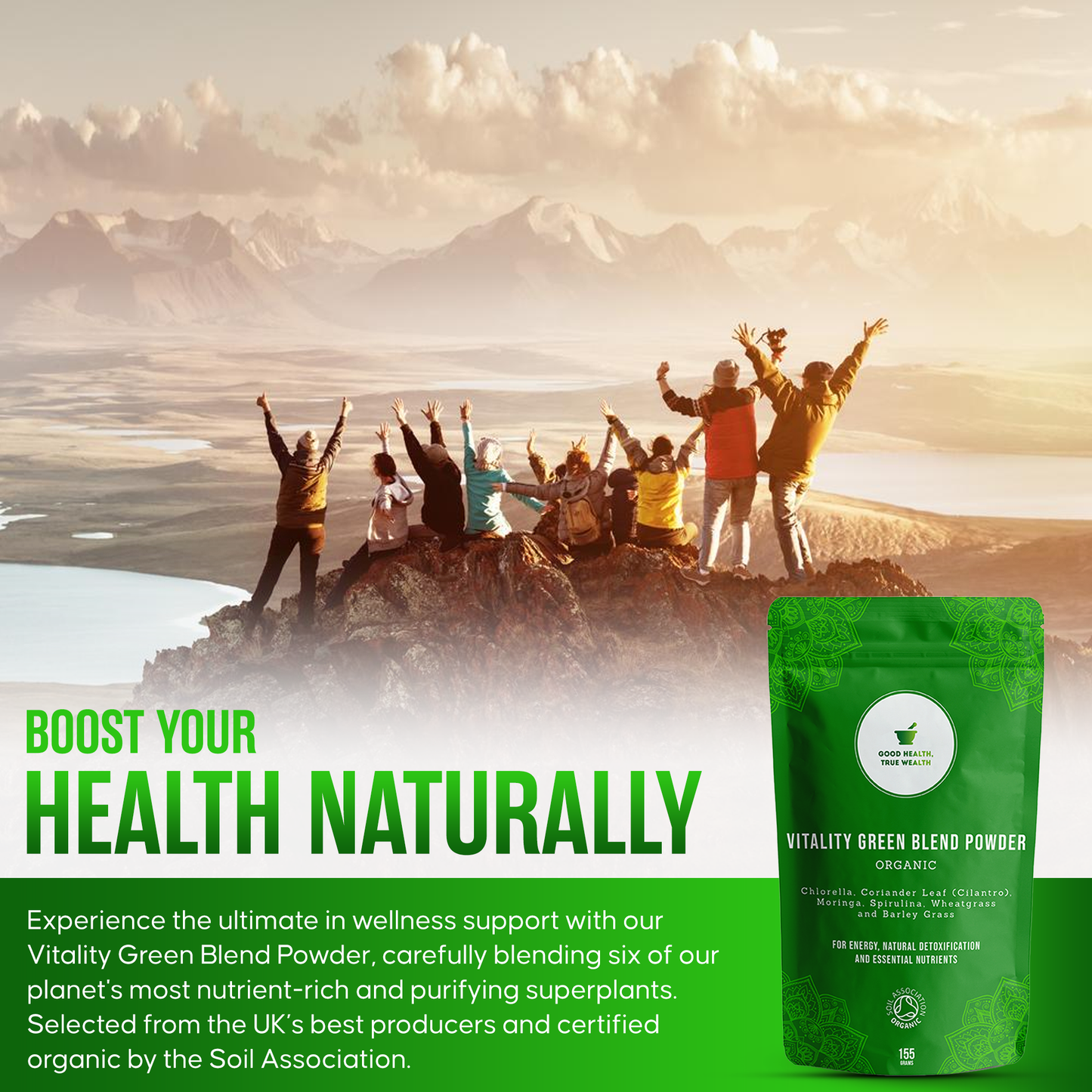 Vitality Green Blend Powder - Organic Energy Greens