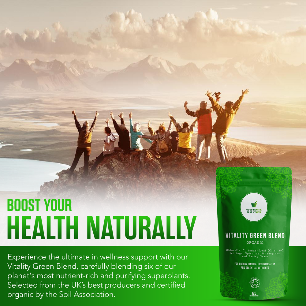 
                  
                    Vitality Green Blend Capsules - Organic Energy Greens
                  
                